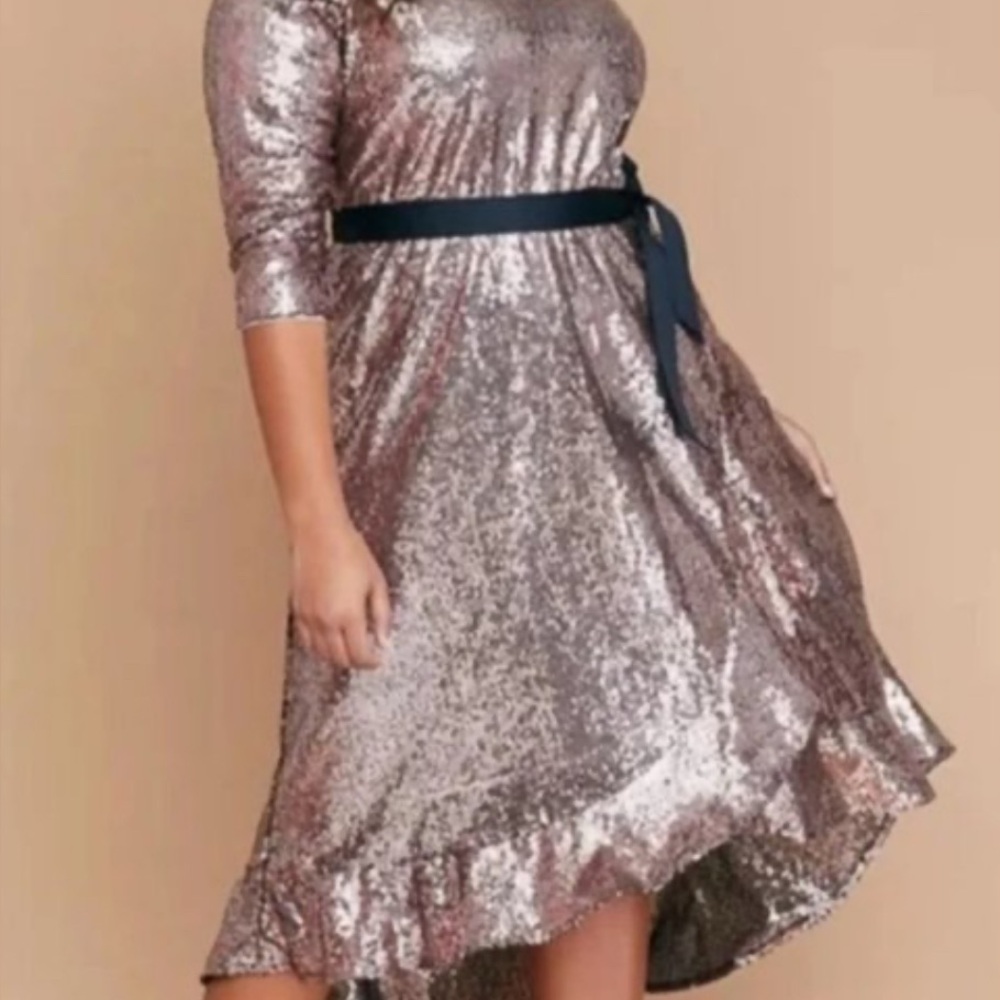 Lane Bryant gold sequin dress size 24
